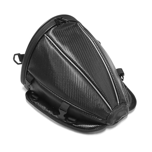 MZS Motorcycle Tail Bag, 10L Dual Use Saddle Storage Black - size: 10L