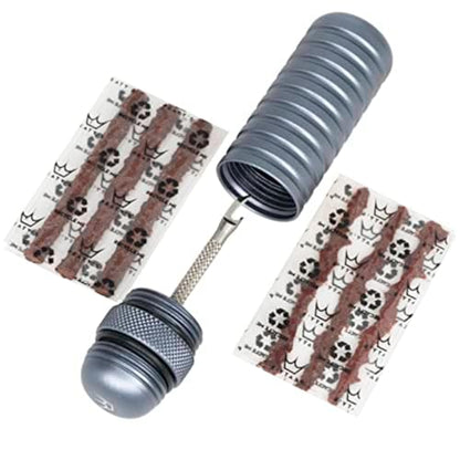 Peaty's Tubeless Bike Tyre Puncture Repair Plugger Kit - for MTB, Road & XC Bicycle Tyres - Unique Single-Sided Fork, for Rapid Puncture Repair to Fix Punctures Fast - 3X 3mm & 1.5mm Plugs - color: Slate