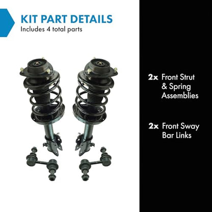 TRQ Front Suspension Kit Complete Strut & Coil Spring Assembly Sway Bar - style: SCA31225