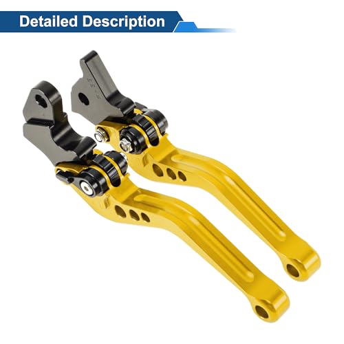 Short Brake Clutch Levers for Yamaha Raptor 660 01-04 Gold Tone - color: Gold Tone