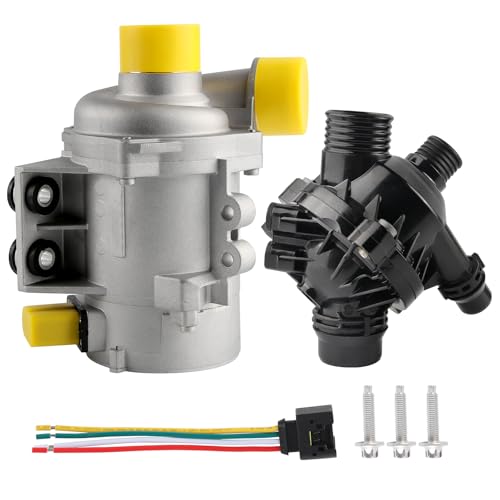 Electric Engine Water Pump W/Thermostat Compatible with BMW N52 N51