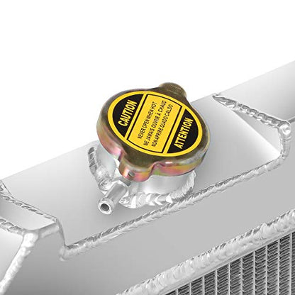 DNA Motoring RA-CHEVYT63-3 3-Row Full Aluminum Radiator Compatible with 1963-1966 Chevy C10/C20/C30/K10/K30, 1961-1962 Dynamic, 1961-1966 Bonneville/Catalina MT - style: 63-66 C-/K-Series MT