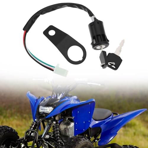 Motorcycle Ignition Switch Key Lock Compatible with 50-150cc Off-Road Motorcycles ATVs and Quads with 8.3cm Bracket