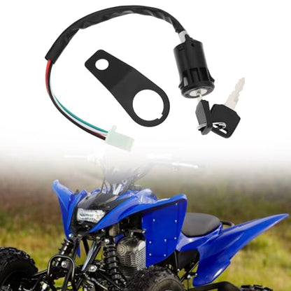 Motorcycle Ignition Switch Key Lock Compatible with 50-150cc Off-Road Motorcycles ATVs and Quads with 8.3cm Bracket
