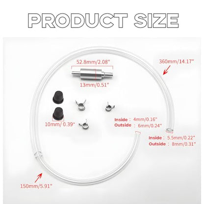 Brake Bleeder Hose, 2025 New One Way Check Valve Tube Bleeding Tool Kit for Car Motorcyle Clutch - Universal Hydraulic Brake Fluid Bleeder with Complete Kit (1 Set) - color: 1 Set
