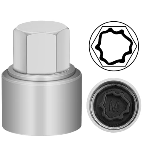 M Wheel Locking Nut Key for Audi, Socket OD 27mm - ID 25mm - size: Socket M