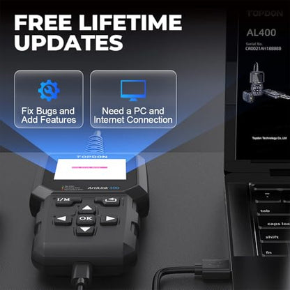 TOPDON AL400 OBD2 Scanner, Check Engine Light Scan Tool, Code Reader