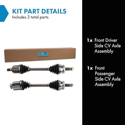 TRQ Front Driver and Passenger Side CV Axle Assembly Set 2 Piece - style: CSA32609