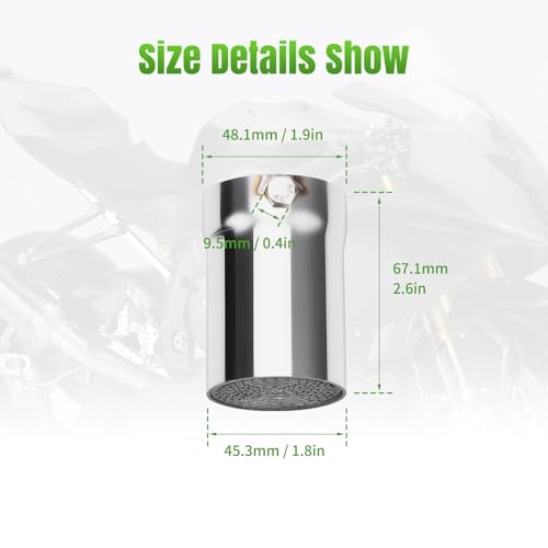 Motorcycle 51mm DB Killer Universal Exhaust Baffle Silencer - size: 51mm - With Small Wrench