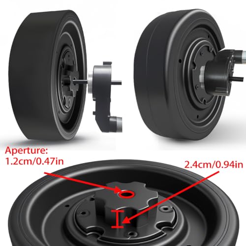 2 Pack 21CM/8.5'' PU Solid EVA Foam Tire for Power Wheels Go Kart Upgrade,1.2CM/0.47in Aperture Front/Rear Wheel for Car/SUV/UTV/ATV/Go Kart Replacement Parts,Free Coupler (8.5in Tires) - size: 8.5in