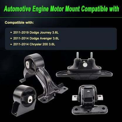 Engine Motor Mount Compatible with 2011-2019 Dodge Journey 3.6L FWD - size: 2011-2019 Journey 3.6L