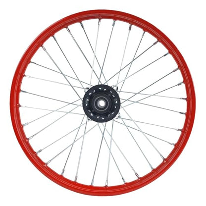 Wheel Rim Hub Compatible for 70CC 90CC 110CC 125CC 140CC 150CC 160CC Off Road Motocross Pit Dirt Rocket Bike (Red, 70/100-17" 12mm) - color: Red, size: 70/100-17" 12mm
