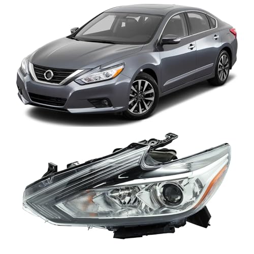 PENSUN Halogen Headlight Assembly Fit for 2016 2017 2018 Nissan Altima Replacement Headlamp Chrome Housing (Left Driver Side) - color: Chrome Housing, size: Left Driver Side