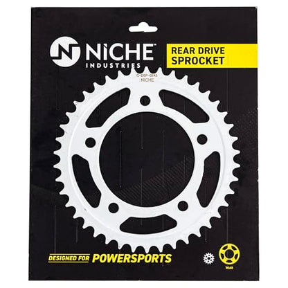 NICHE Drive Sprocket Chain Combo for Honda Shadow Spirit 750 Front 17 Rear 42 Tooth 525V O-Ring 122 Links - size: O-Ring Chain