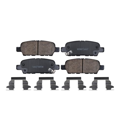 Detroit Axle - Drilled Brake Rotors Brake Pads for 2014-2019 Nissan Rogue - size: 10PR42375/kit