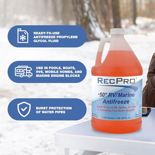RecPro RV & Marine Antifreeze | -50°F Protection | 1 Gallon (3 Pack) - size: 3-Pack
