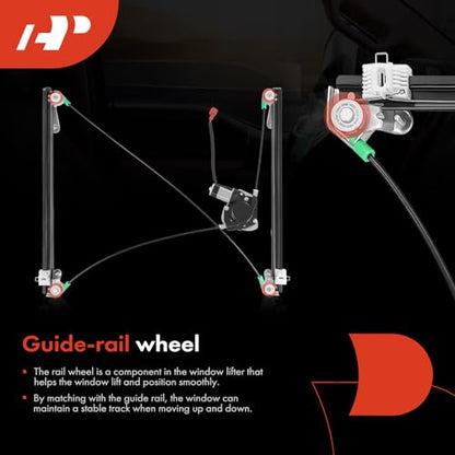 A-Premium Front Driver Side Power Window Regulator with Motor (2-Pin) - style: Front Driver(LH)