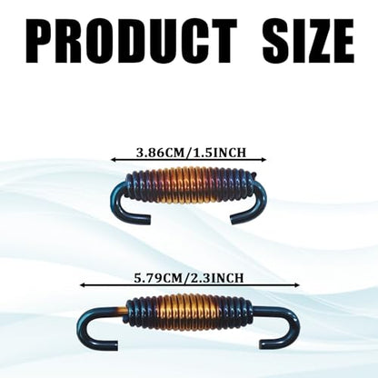 Motorcycle Exhaust Spring with Swivel Hooks, 40-60 mm Extended Range Stainless Steel Exhaust Pipe Spring Fasteners for Motorcycles, Scooters, ATVs Exhaust Pipe Muffler Swivel Springs (G/B)