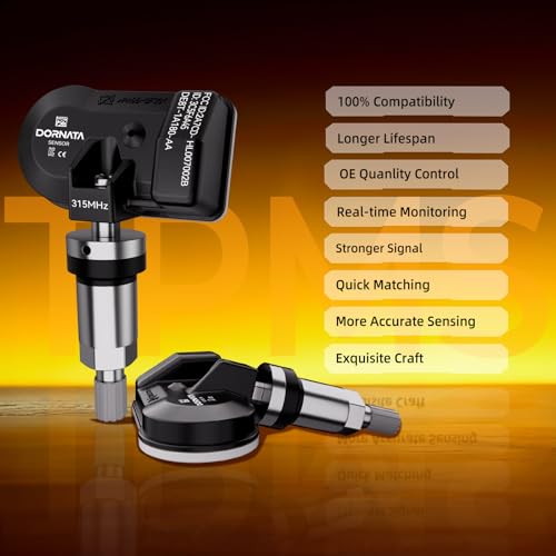 TPMS Sensor,315Mhz Ford Tire Pressure Monitor System with relearn Tool - size: 5Pcs