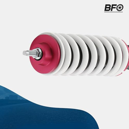 BFO Coilovers for Toyota Yaris 2007-2010, for Scion XD 2008-2012, Height Adjustable Full Coilovers Suspension Kit, Preset Damping Shock Absorber Lowering Kit Red