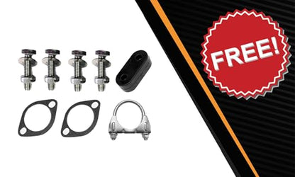Northeastern Exhaust | Stainless Steel Exhaust Resonator Pipe Compatible for Nissan 350Z 2003-2007 3.5L | Free Gasket, Hanger, Bolts and Nuts and Clamp Included | Automotive Replacement Part