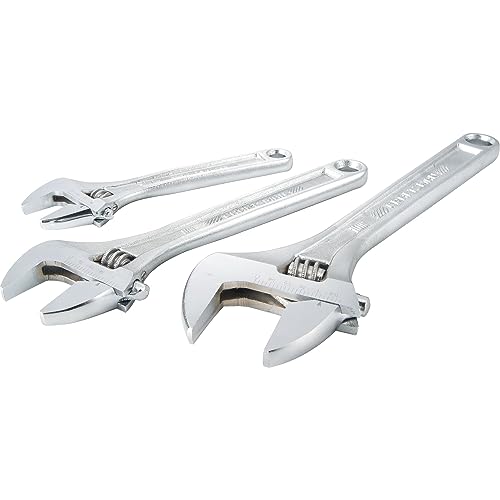 CRAFTSMAN Adjustable Wrench Set, 3-Piece All Steel, Metirc and SAE Scale (CMMT12001) - size: Adjustable (Pack of 1)