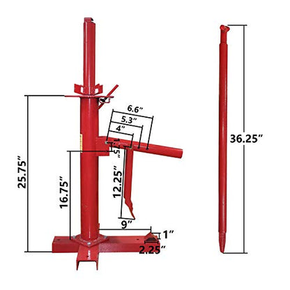 HTTMT- Portable Tire Changer Changing Machine Car Truck Motorcycle Manual Bead Breaker Weights Remover Lift Stands Transmission [P/N: US-ET-TOOL004-RED1]
