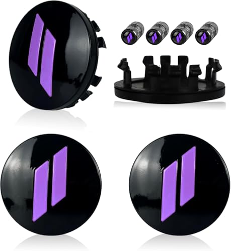 4Pcs Wheel Center Cap 63mm/2.5 inches Compatible with Dodge(Purple) - color: purple