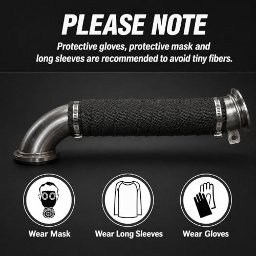 Automotive Exhaust Header Wrap Kit, 2 in x 50 ft, Black - color: Black, size: 2 in x 50 ft