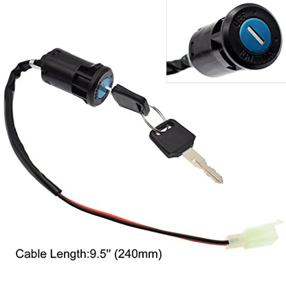 2 PCS 2 Wire Ignition Key Switch for Electric Scooter Golf Scooter Bikes ATV Moped GoKart U KS51 Motorcycle 2 Position Type on Off