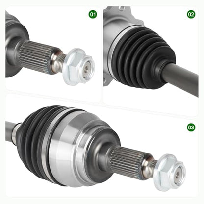 Front CV Axle Shaft Assembly AWD/4WD 6LUG | Fit for Chevy Silverado 1500 Tahoe Avalanche Suburban 1500 &GMC Yukon Sierra 1500 &Cadillac Escalade 07-20, Front Left/Right CV Joint Assembly