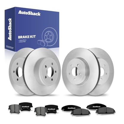 AutoShack Front Vented & Rear Vented Brake Rotors & Ceramic Pads - style: Brake Rotor & Pad
