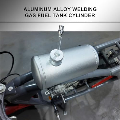 10x4.5" Aluminum alloy welding Gas Fuel Tank Cylinder Silver