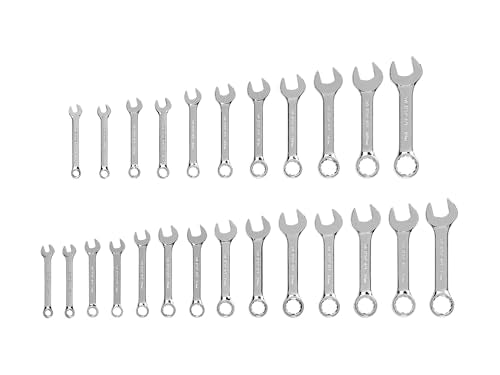 TEKTON Stubby Combination Wrench Set, 25-Piece | WCB90403 - size: 25-pc. (1/4 - 3/4 in., 6 - 19 mm), style: No Organization