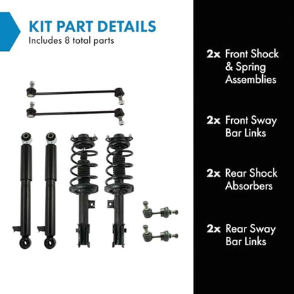 TRQ Front and Rear Suspension Kit Complete Strut & Coil Spring Assembly - style: SKA34395