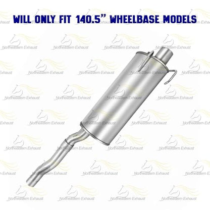 Exhaust Intermediate Pipe Muffler System Kit Compatible with Dodge RAM 3500 2003-2007 5.7L | Stainless Steel | Northeastern Exhaust | Includes Clamps and Hangers | Direct-Fit Replacement