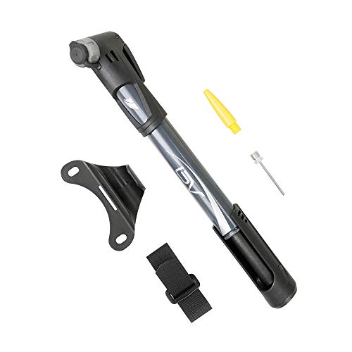 BV Mini Bike Pump Portable Frame Pump, Shock Pump for Bike Shock, Air Ball Pump Inflator with Ball Pump Needles, Mini Pump Fits Presta & Schrader- Smart Valve