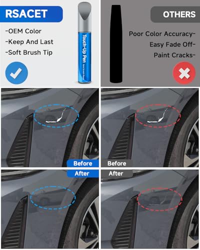 6X3 Lunar Rock Touch Up Paint Compatible with Toyota Exact Match Touch Up Paint Car Scratch Repair - color: Lunar Rock(6X3)
