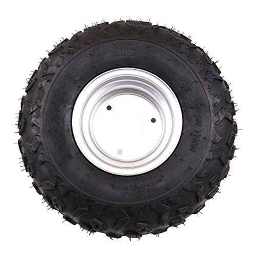 TDPRO 4PCS 145/70-6 Tires With 6 inch Wheels Rims for ATV Go Kart - color: 4PCS