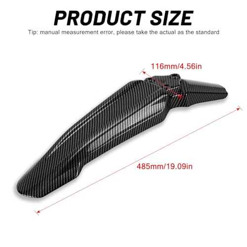 XINGWU Front Fender for Surron Light Bee X/S Segway X160/X260 Dirt Bike Motorcycle Front Fender Modified Mudguard Protector for Eikes Carbon Fiber Style - size: Front Fender, style: Carbon Fiber Style