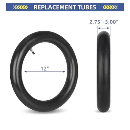 GICOOL 2.75/3.00-12" (80/100-12) Dirt Bike Butyl Inner Tube, TR4 Valve Stem - size: 2.75/3.00-12