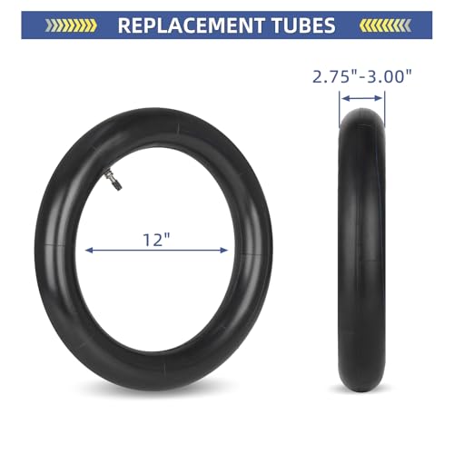 GICOOL 2.75/3.00-12" (80/100-12) Dirt Bike Butyl Inner Tube, TR4 Valve Stem - size: 2.75/3.00-12