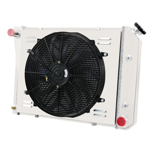 3 Row Radiator Shroud Fan For Chevy El Camino 75-87 Pontiac 68-70 - size: 3 Row Radiator/w Cap+Shroud Fan+Relay Kit