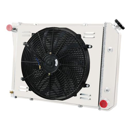 3 Row Radiator Shroud Fan For Chevy El Camino 75-87 Pontiac 68-70 - size: 3 Row Radiator/w Cap+Shroud Fan+Relay Kit