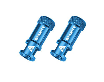 Granite Juicy Nipples Presta Valve Core Remover Caps (Blue) - color: Blue