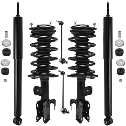 Detroit Axle - Struts Shocks Kit for 2010-2015 Toyota Prius - size: 6AQS47048-V1/ strut shock sway kit