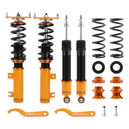 maXpeedingrods Coilovers for Volvo S70 1998-2000, for Volvo 850 1992-1997, Height Adjustable Coilovers Suspension Kit, Preset Damping Shock Absorber Struts, Amortiguador Lowering Kit Gold