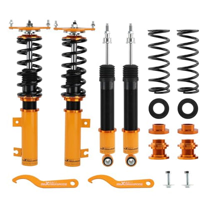 maXpeedingrods Coilovers for Volvo S70 1998-2000, for Volvo 850 1992-1997, Height Adjustable Coilovers Suspension Kit, Preset Damping Shock Absorber Struts, Amortiguador Lowering Kit Gold