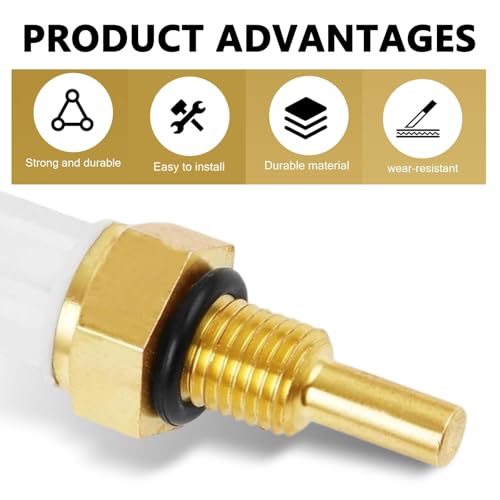 Engine Coolant Temperature Sensor Compatible with Honda Accord Civic CR-V Element Pilot Coolant Temp Sensor Replace OE# 37870-PLC-004, 37870-PNA-003, 37870-PNA-002