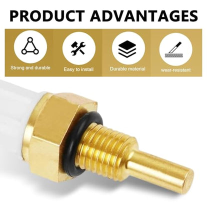 Engine Coolant Temperature Sensor Compatible with Honda Accord Civic CR-V Element Pilot Coolant Temp Sensor Replace OE# 37870-PLC-004, 37870-PNA-003, 37870-PNA-002